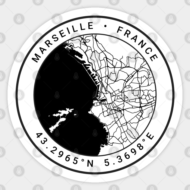 Marseille Map Sticker by Ryan-Cox